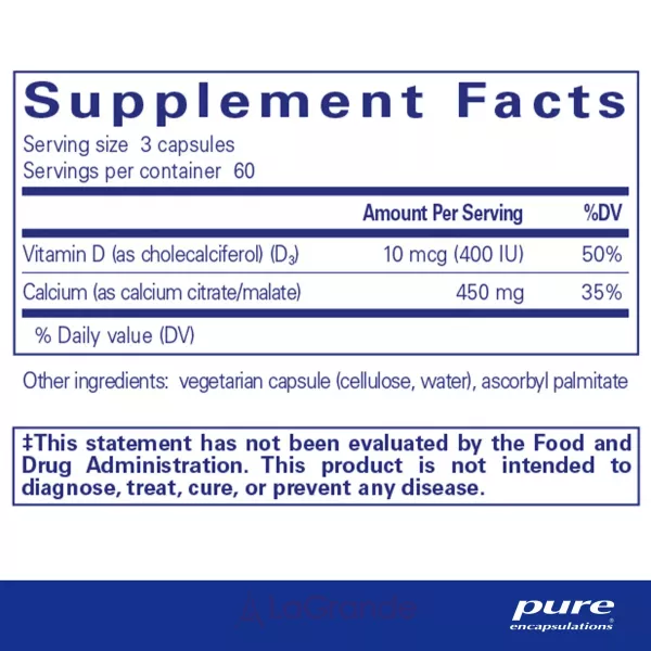 Pure Encapsulations Calcium with Vitamin D3 ������� � ³������ D3