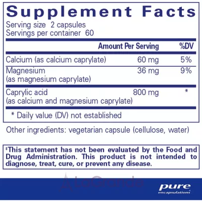 Pure Encapsulations Caprylic Acid  