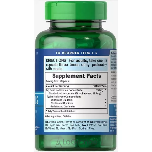 Puritan's Pride Non-GMO Soy Isoflavones 750 mg ����� �������� � ��������