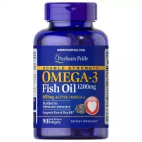 Puritan's Pride Double Strength Omega-3 Fish Oil 1200mg/600mg Softgels �����-3 1200 ��