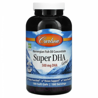 Carlson Super-DHA Gems 500 mg   500 