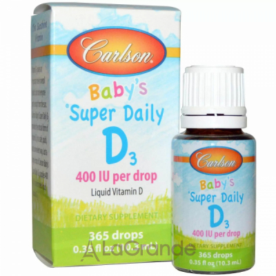 Carlson Baby's Super Daily D3 400 IU ³ D3  