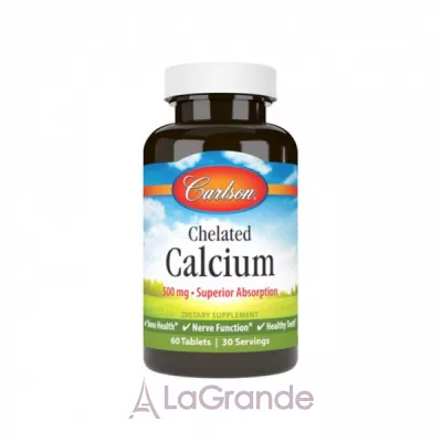 Carlson Chelated Calcium 500 mg   500 