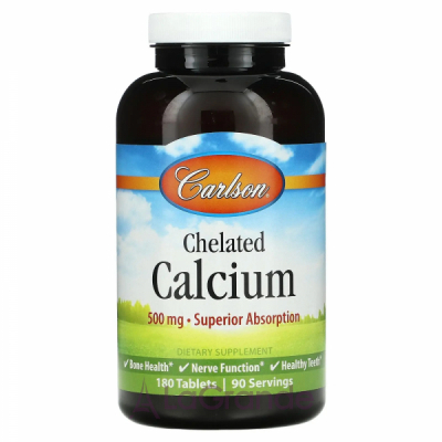 Carlson Chelated Calcium 500 mg   500 