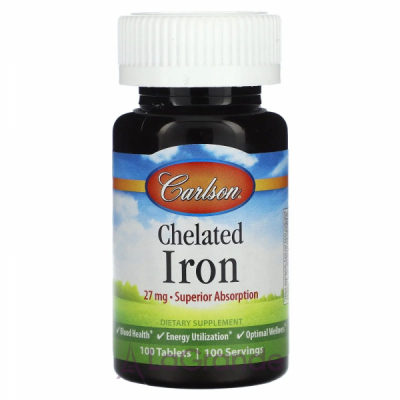 Carlson Chelated Iron 27 mg   27 