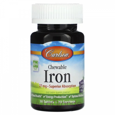 Carlson Chewable Iron 27 mg  27 ,   