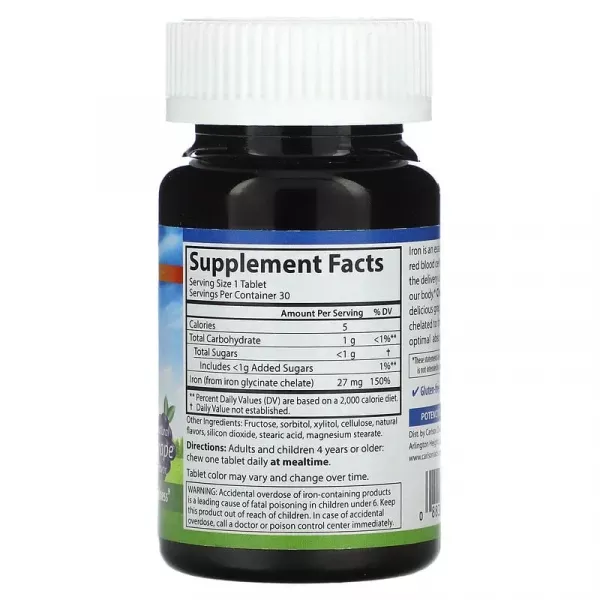Carlson Chewable Iron 27 mg ������ 27 ��, ����������� ����������� ����
