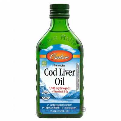 Carlson Norwegian Cod Liver Oil Omega-3 EPA & DHA   