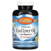 Carlson Cod Liver Oil Gems Low Vitamin A 230 mg ����� ��� �� ������ ������ � ������ ����������� �������� �, �� ������ ������
