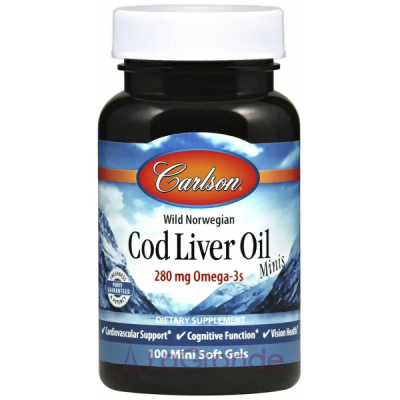 Carlson Cod Liver Oil Minis 280 mg     280 