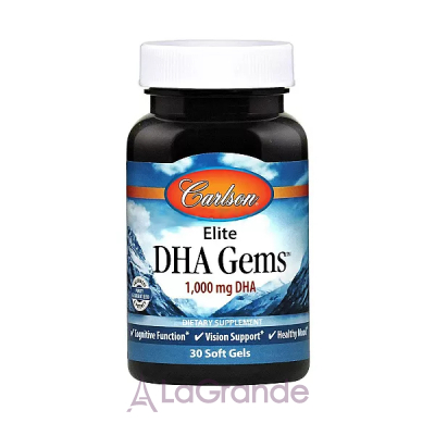 Carlson Elite DHA Gems 1000 mg  3 1000 