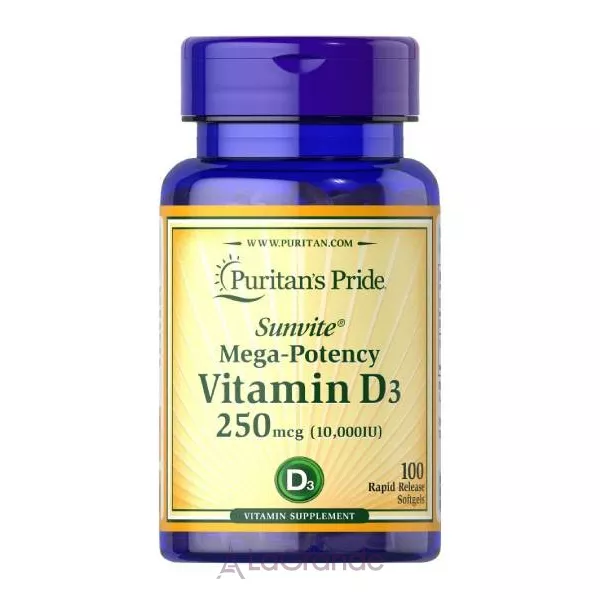 Puritan's Pride Vitamin D3 250mcg (10000 IU) Mega-Potency ������� ������� �³���� D3�
