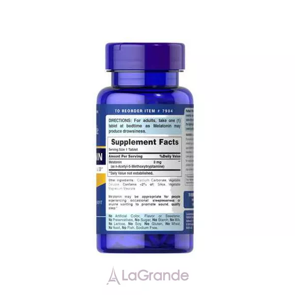 Puritan's Pride Melatonin 3 mg ĳ������ ������� �����������