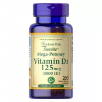 Puritan's Pride Mega-Potency Vitamin D3 5000 IU ������� ������� "������� D3"