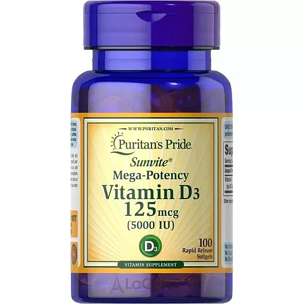 Puritan's Pride Mega-Potency Vitamin D3 5000 IU ������� ������� �³���� D3�