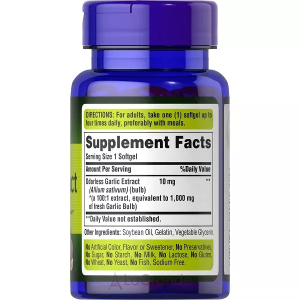 Puritan's Pride Garlic Oil 1000 mg ĳ������ ������� ���������� ���� � ��������