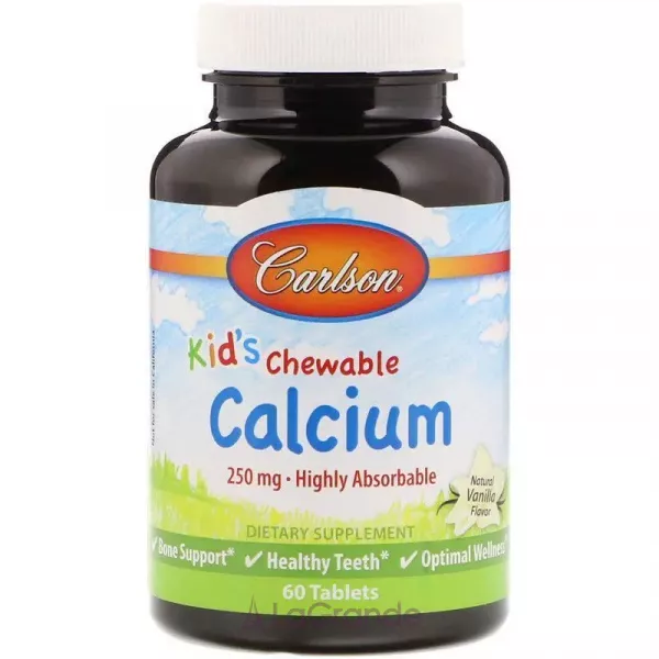 Carlson Kid's Chewable Calcium 250 mg Natural Vanilla Flavor ��������� ������� ��� ���� 250 ��, � ������ �����