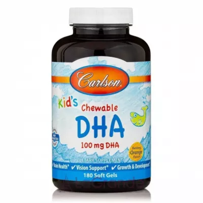 Carlson Kid's Chewable DHA 100 mg Bursting Orange Flavor '    100 ,   