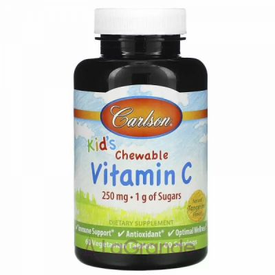 Carlson Kid's Chewable Vitamin C 250 mg     ,   