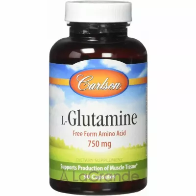 Carlson L-Glutamine Free Form Amino Acid 750 mg L- 750 