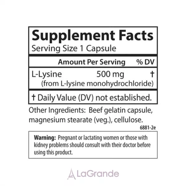 Carlson L-Lysine 500 mg L-˳��� 500 ��