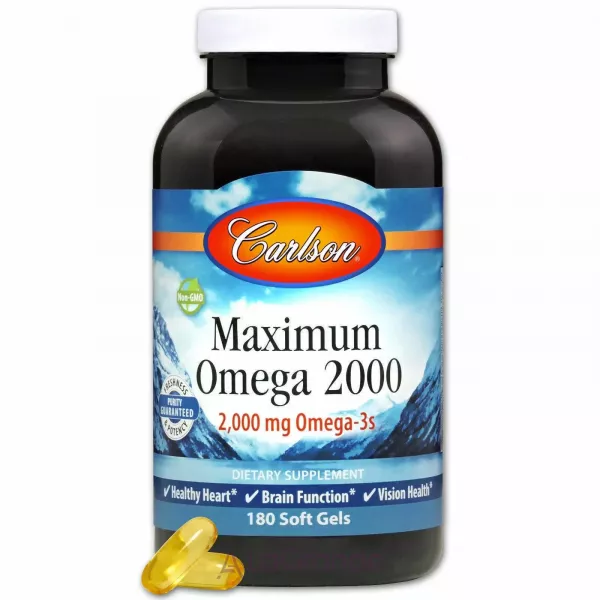 Carlson Maximum Omega 2000 mg Natural Lemon Flavor �������� ����� 2000 ��, �� ������ ������