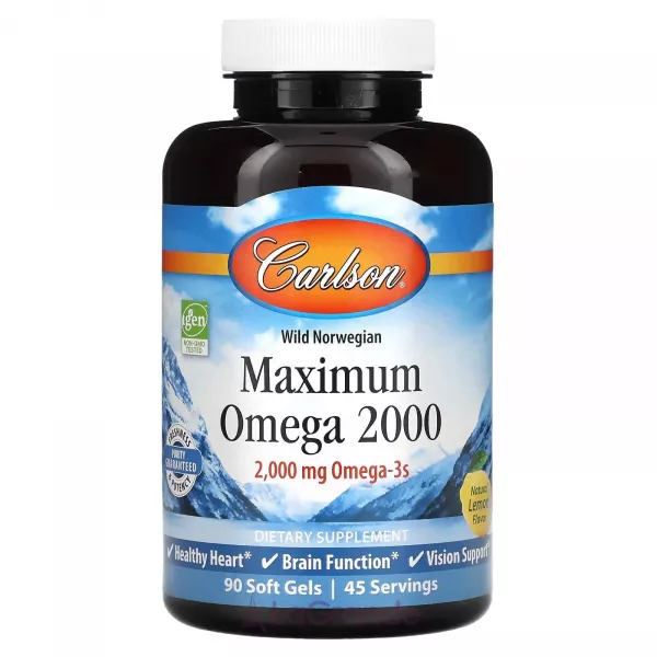 Carlson Maximum Omega 2000 mg Natural Lemon Flavor �������� ����� 2000 ��, �� ������ ������