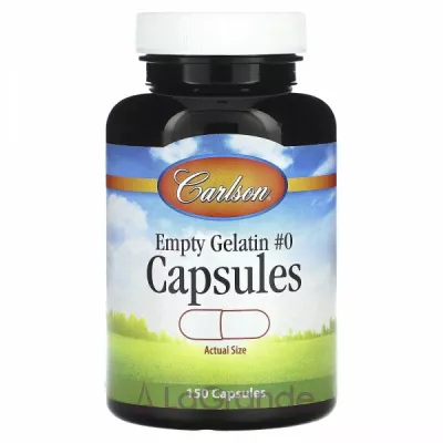 Carlson Empty Gelatin #0 Capsules     #0