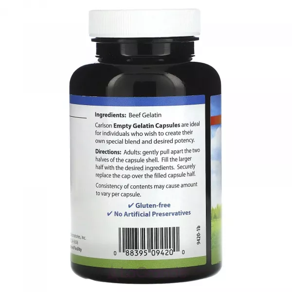 Carlson Empty Gelatin #0 Capsules ������� ���������� ������� ������� #0
