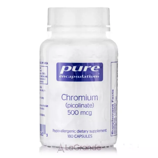 Pure Encapsulation Hromium (Picolinate) 500 mcg ���� ������� ��� ������������ ��������� ���������� ������� �� ����