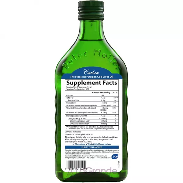 Carlson Norwegian Cod Liver Oil ��� �� ������� �����