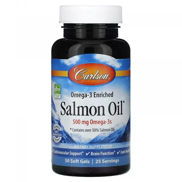 Carlson Norwegian Salmon Oil 500 mg ��� ������, �����-3 500 ��