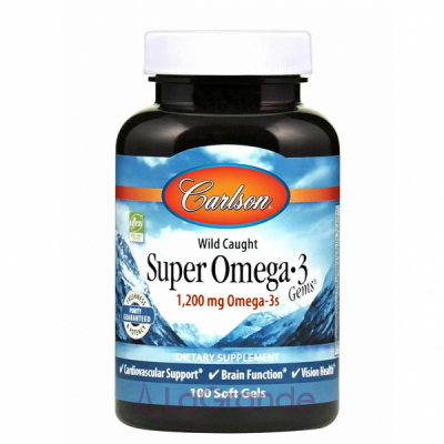 Carlson Super Omega-3 Gems -3, ' 