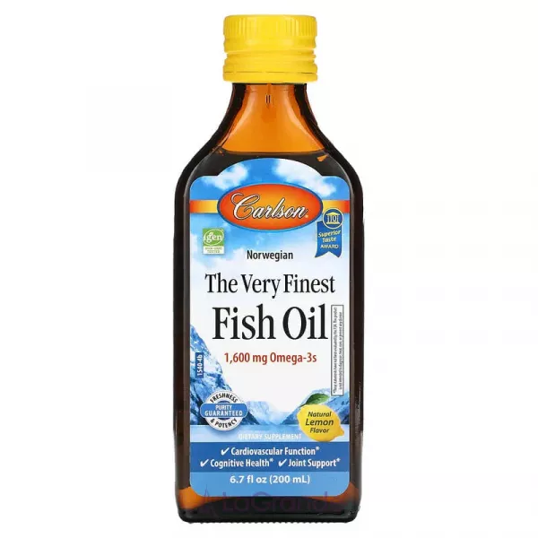 Carlson Norwegian The Very Finest Fish Oil Natural Lemon Flavor ���'���� ��� � ������ ������