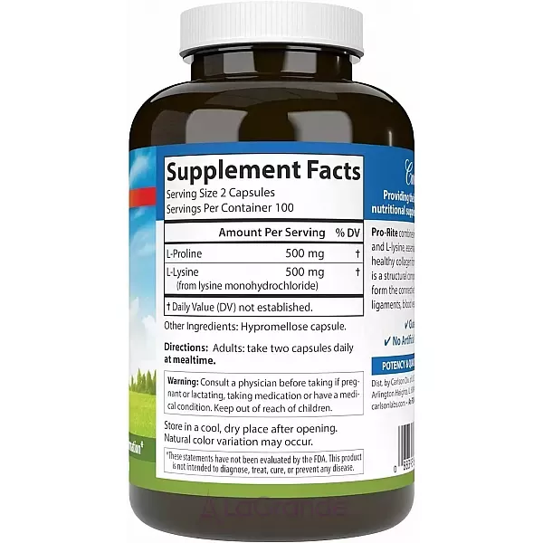 Carlson Pro-Rite Proline & Lysine L-����� L-����