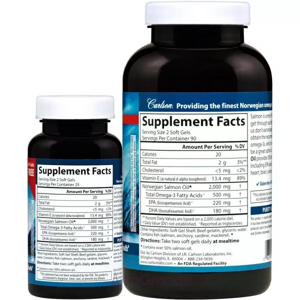 Carlson Norwegian Salmon Oil 500 mg ��� ������ 500 ��