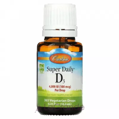 Carlson Super Daily Vitamin D3 4000 IU ³ D3 4000   