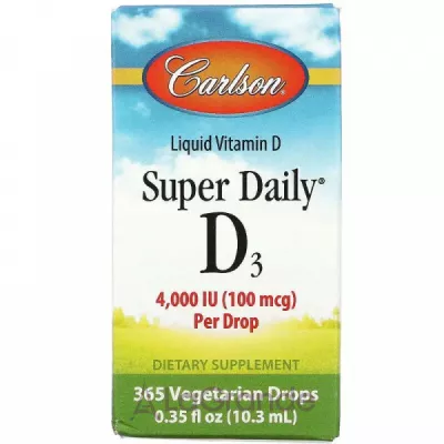 Carlson Super Daily Vitamin D3 4000 IU  D3 4000   