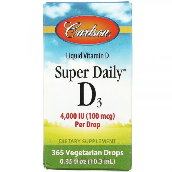 Carlson Super Daily Vitamin D3 4000 IU ³���� D3 4000 �� � �������
