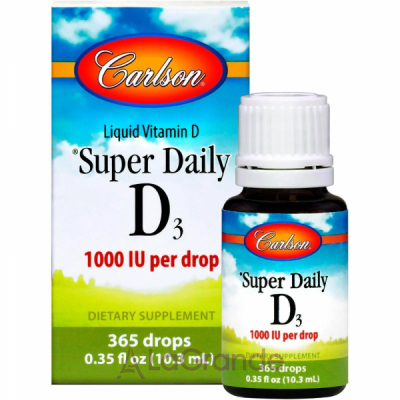 Carlson Super Daily Vitamin D3 1000 IU  D3 1000   