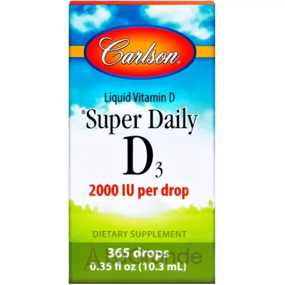 Carlson Super Daily Vitamin D3 2000 IU  D3 2000   