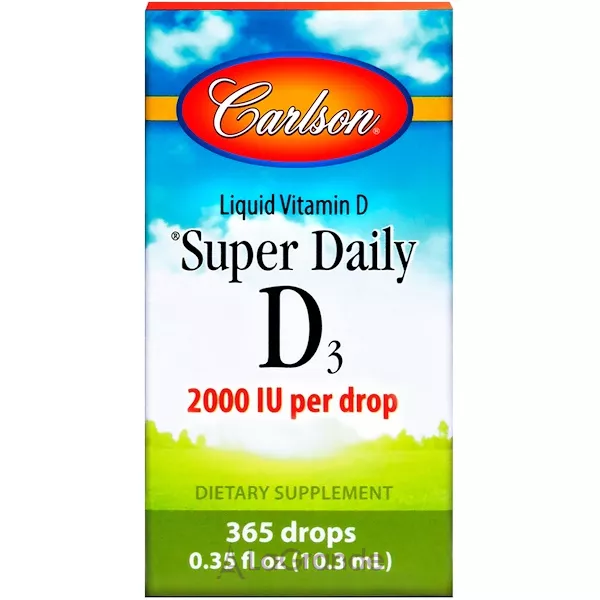Carlson Super Daily Vitamin D3 2000 IU ³���� D3 2000 �� � �������