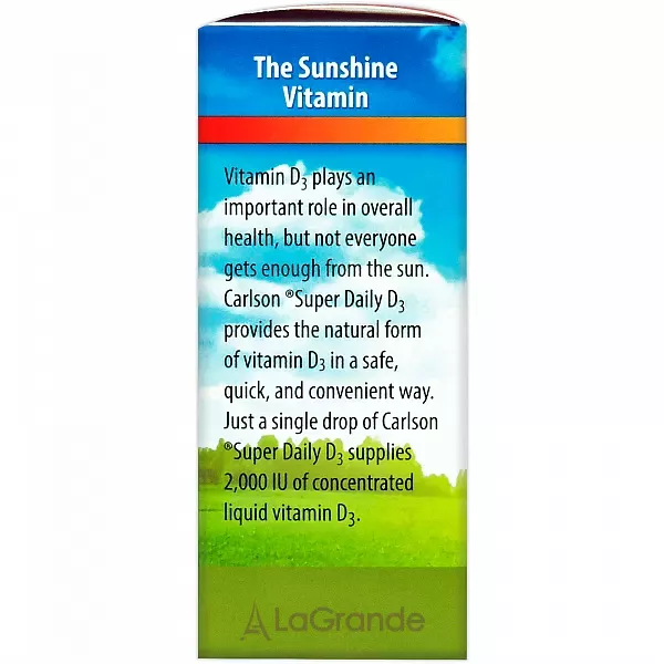Carlson Super Daily Vitamin D3 2000 IU ³���� D3 2000 �� � �������
