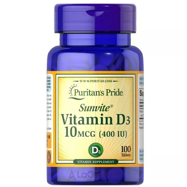 Puritan's Pride Vitamin D3 10 mcg ĳ������ ������� �³���� �3�