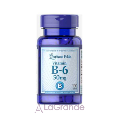 Puritan's Pride Vitamin B-6 (Pyridoxine Hydrochloride) 50 mg ĳ  ³ B-6 ( )