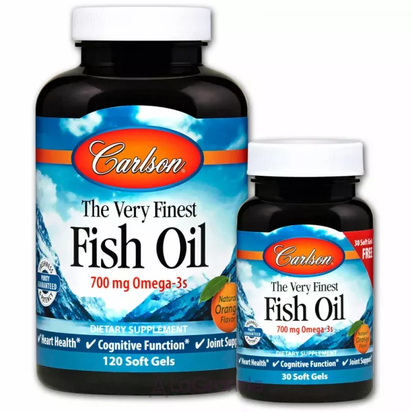 Carlson The Very Finest Fish Oil 350 mg ���'���� ��� 350 �� � ������ ���������