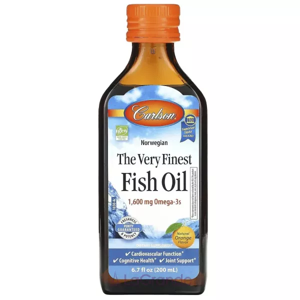 Carlson The Very Finest Fish Oil 1600 mg ���'���� ��� 1600 �� � ������ ���������