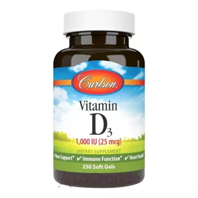 Carlson Vitamin D3 1000 IU  D3 1000 