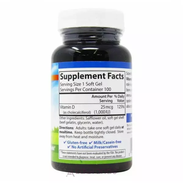 Carlson Vitamin D3 1000 IU ³���� D3 1000 ��