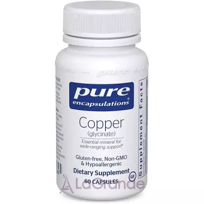 ̳ (), Copper (glycinate), Pure Encapsulations, 60  ̳        